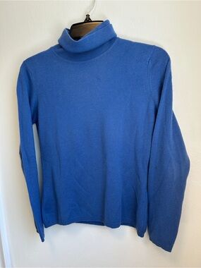 Vintage Burberry Royal Blue Turtleneck Cashmere Sweater